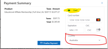 Card Payment Screen