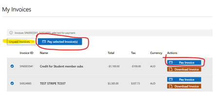 Highlighting Invoices